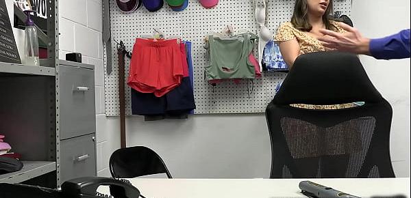  Super hot busty shoplyfter milf Sofi Ryan agrees to let a LP officer do whatever he pleases with her body to avoid police involvement!